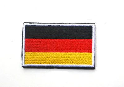 Germany Заплатка, национальный флаг в полоску, вышитый Россия, Турция, Франция, ЕС, Нидерланды, флаг, тактические военные нашивки, армейская Аппликация в полоску - Цвет: Germany