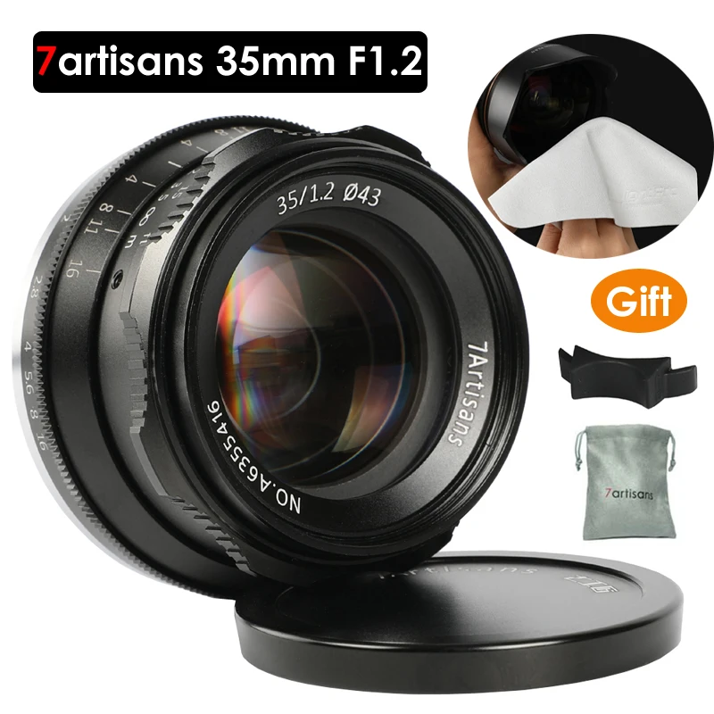 Объектив 7artisans 35 мм F1.2 Prime для Sony E mount/Fuji XF беззеркальная камера ручная фокусировка