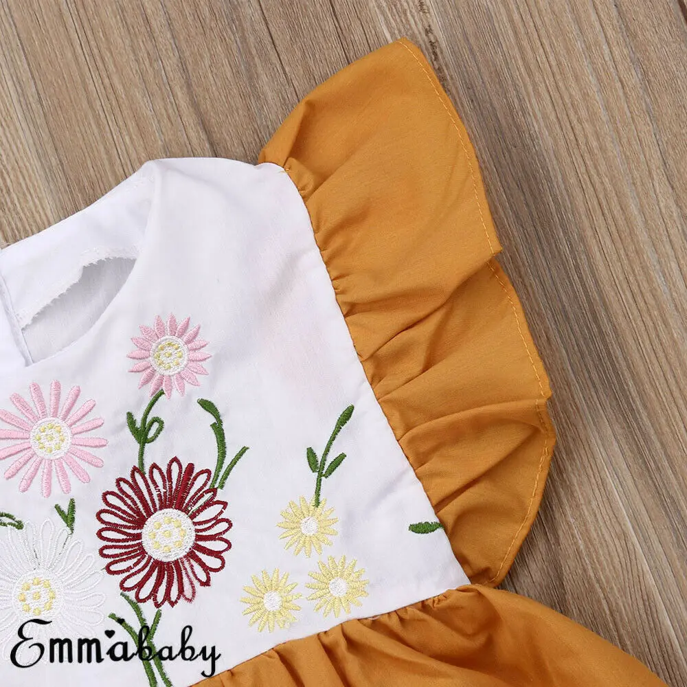 Новинка 2019 г. милое хлопковое платье без рукавов для маленьких девочек вечерние