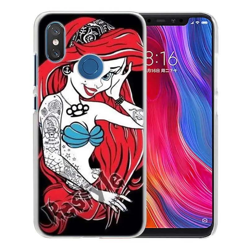 03 Для Xiaomi Redmi Note 7 Go 6 6A Pro S2 5 Plus 4X mi играть Honor 8 lite A2 A1 Прозрачный жесткий чехол Пластик чехол Ариэль маленькая татуировка в виде русалки - Цвет: 03