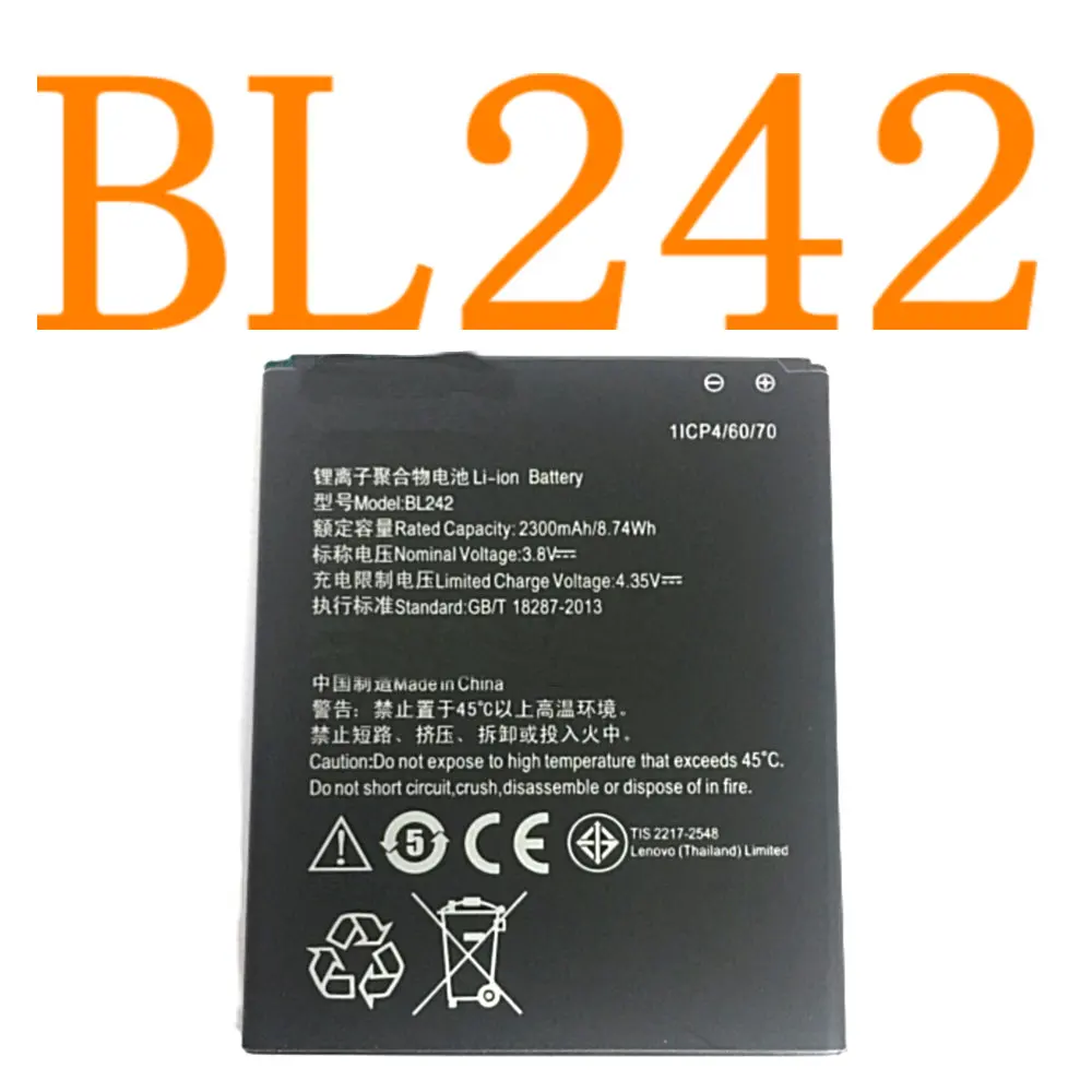 BL242 2300 мАч высококачественные Сменные Аккумуляторы Аккумулятор для Lenovo A6010 Plus
