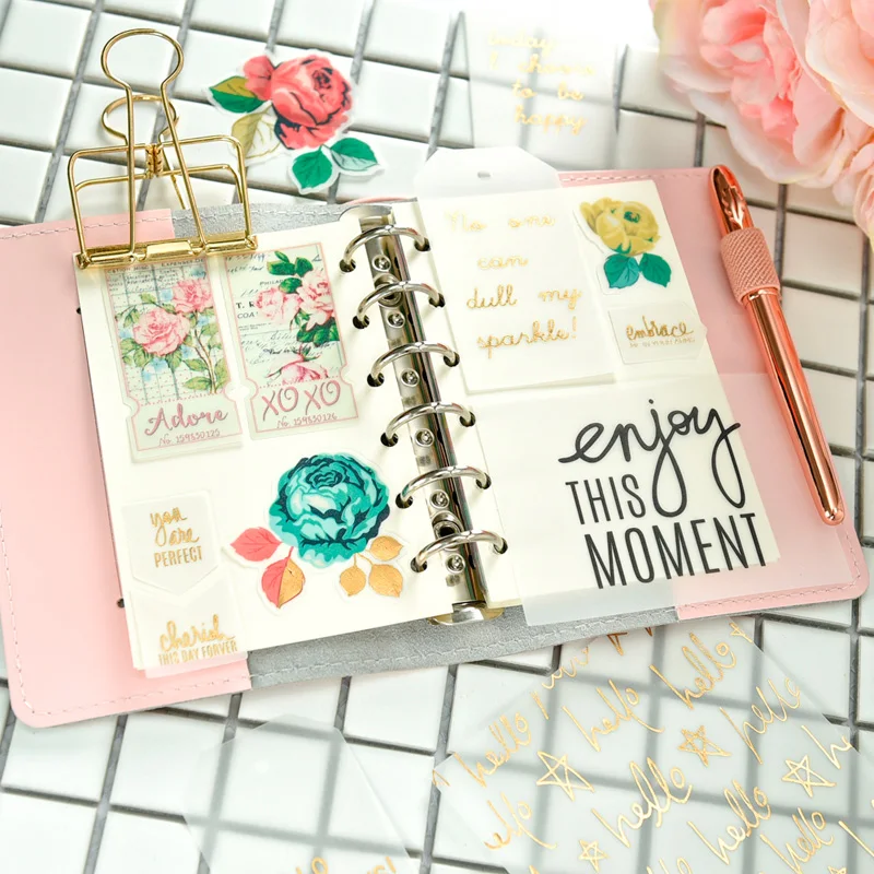 KSCRAFT 30 шт. Наслаждайтесь Vellum Diecut формы для скрапбукинга счастливый