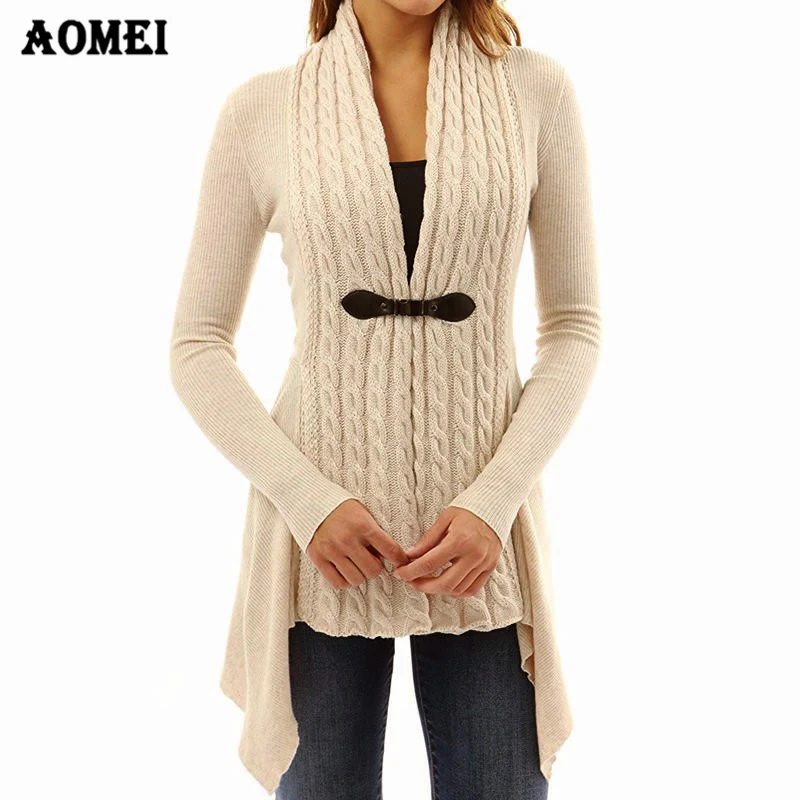 Casual Sexy Women Irregular V Neck Tops Sweaters Female Loose Knitwear Jackets Coat Long Sleeve Knitted Cardigans Outwear Jumper |