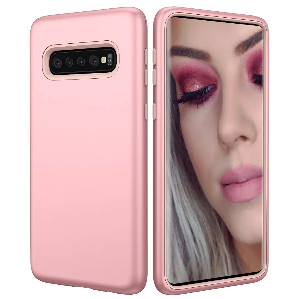 GKK роскошный модный чехол для Samsung S10 три в одном дизайн Мягкая Жидкая силиконовая
