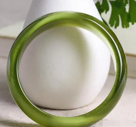 Браслет кошачий глаз армейского зеленого цвета браслет с цветами персика милые