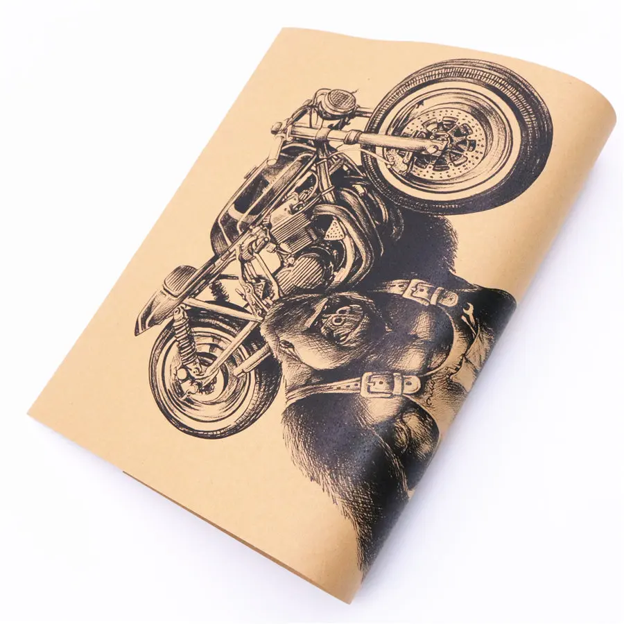 Винтажный постер из крафт бумаги 45 5x31 5 см|kraft paper poster|wall stickerpaper poster |