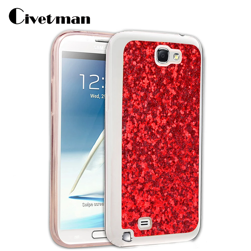 Чехол чехол для телефона Samsung Galaxy Note 2 N7100 5 &quotБлеск Bling Shine ТПУ Силиконовые