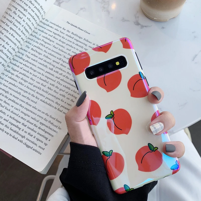 YHBBCASES свежий сочный персиковый чехол для телефона samsung Galaxy S10Plus S8 S9 яркие цвета