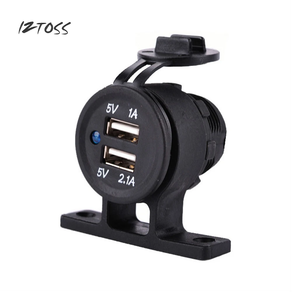 IZTOSS мотоцикл 12v гнездо фиксированный кронштейн с водонепроницаемой крышкой USB