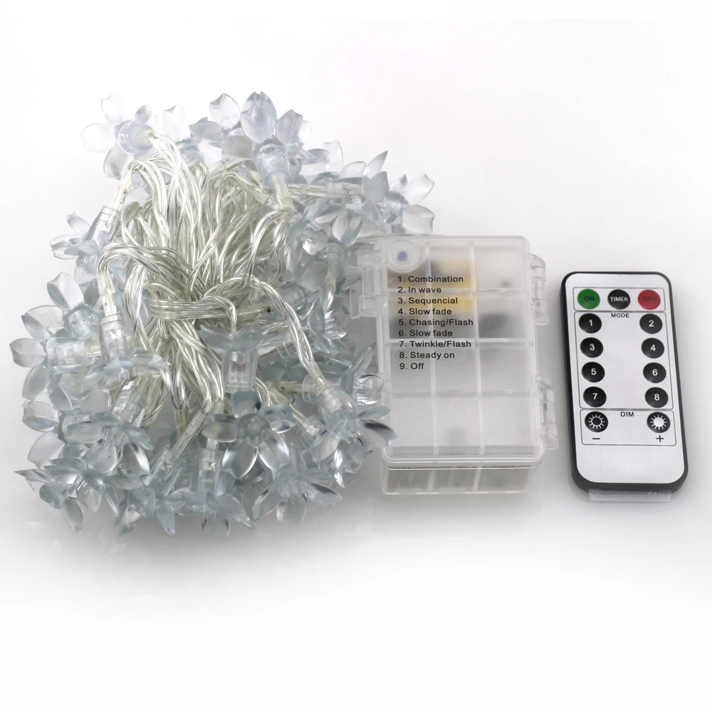 Пульт дистанционного управления на батарейках 6 м 60LED вишневый цвет