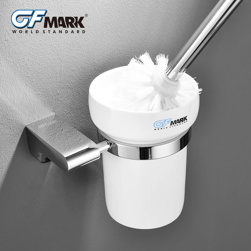 Набор хромированных щеток GFmark для унитаза керамический держатель аксессуары