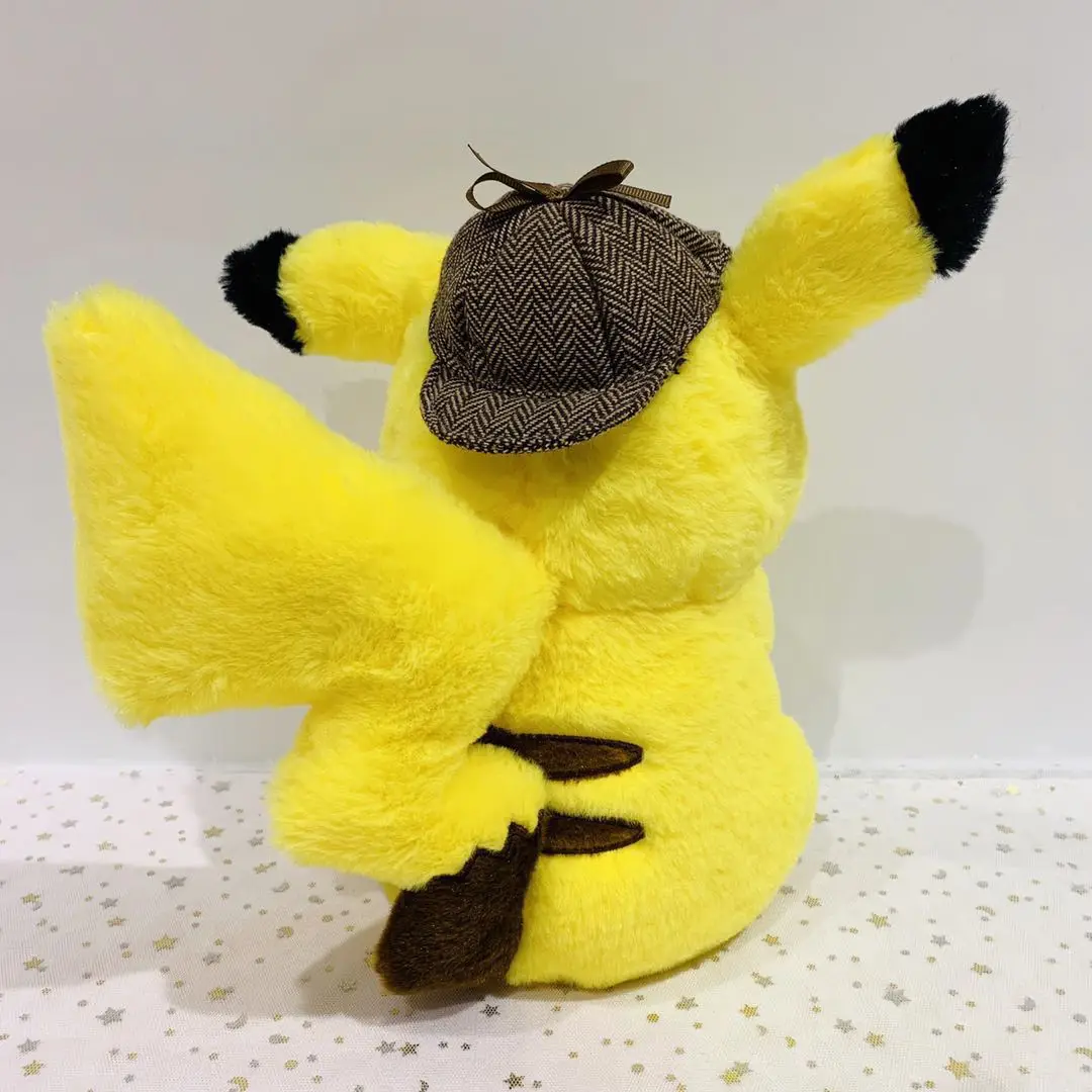 Takara Tomy Покемон Пикачу плюшевая игрушка мягкая игрушка детектива Пикачу аниме плюшевые игрушки для детей