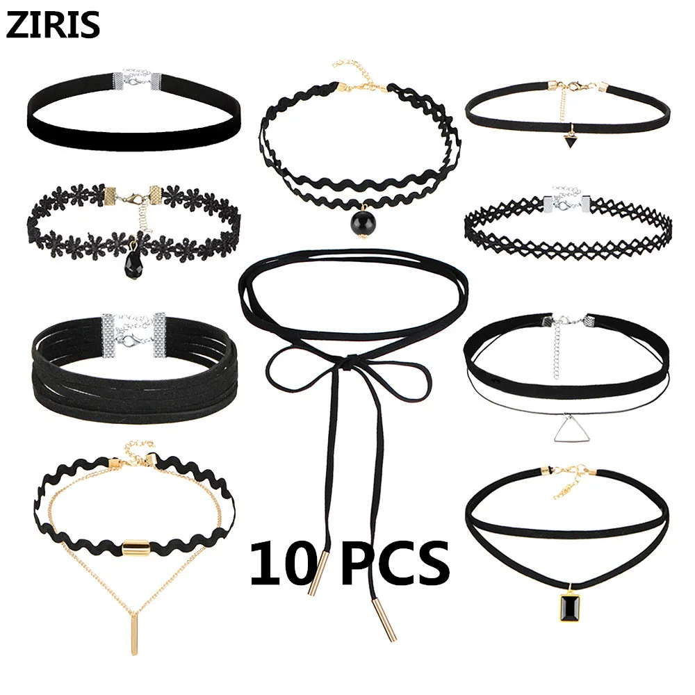 Женский многоуровневый чокер ZIRIS винтажное кружевное ожерелье ручной работы в