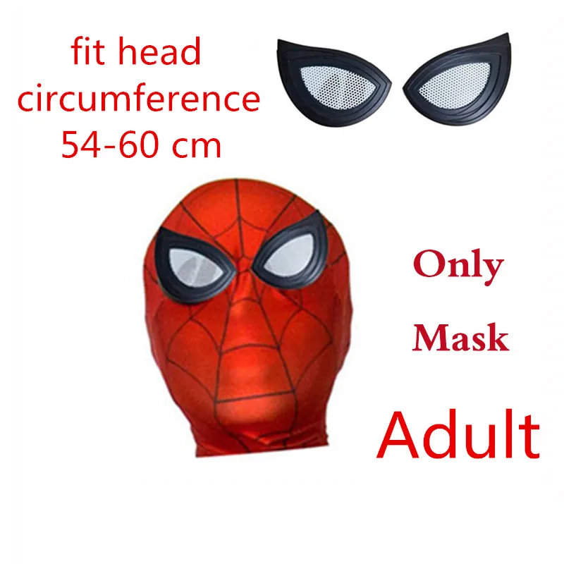 Only Mask 2 adult Игра PS4 паук косплей 3D печатных спандекс человек костюм боди Zentai комбинезон Супер Герои Хэллоуин для детей и взрослых - Цвет: Only Mask 2 adult