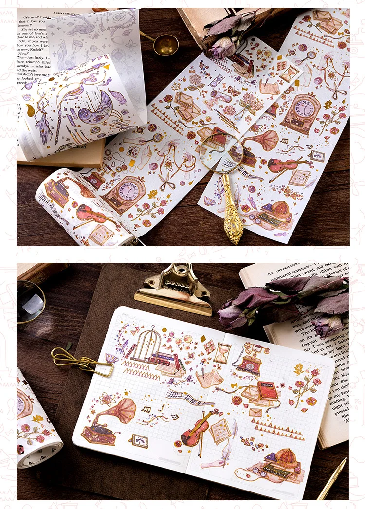 Серия Magic Academy Bullet Journal васи клейкая лента позолота декоративная клейкая лента Сделай Сам Скрапбукинг наклейка этикетка канцелярские товары