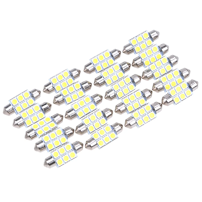 POSSBAY 20 шт. 36 мм 5050 6SMD белый микро общий автомобиль гирлянда для салона Купол