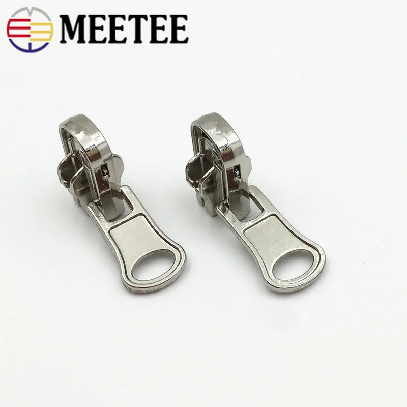 Meetee 5 шт. двойной металлический бегунок # куртки одежда язычок молнии Ремонтный