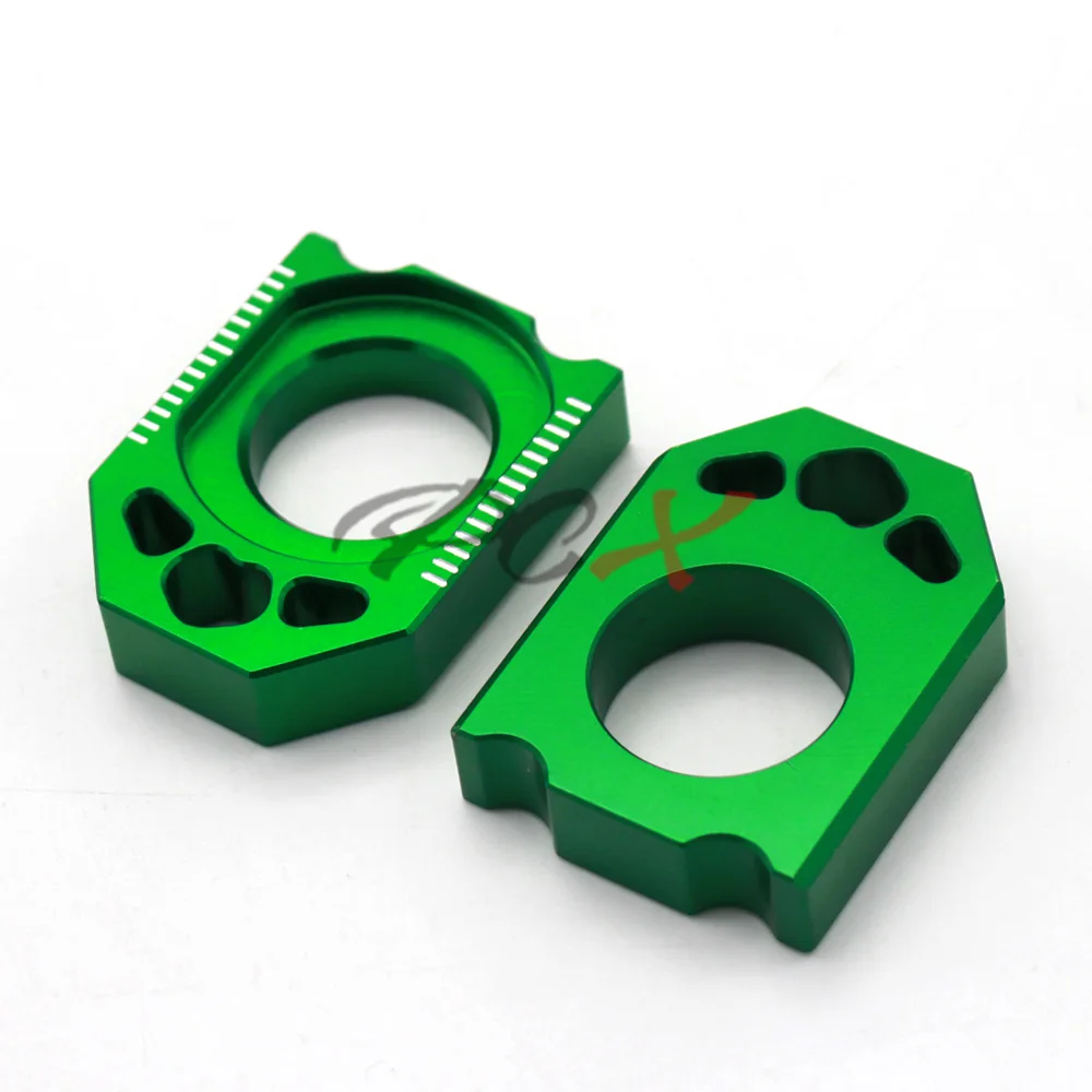 

Motorbike CNC Rear Chain Adjuster Axle Block Kit For KAWASAKI KX125 KX250 03-08 KX250F 04-16 KX450F 06-16 KLX450R 08-15