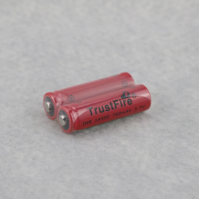2 шт. перезаряжаемая TrustFire IMR 14500 700 мАч 3 7 в литий-ионная батарея мощность батареи