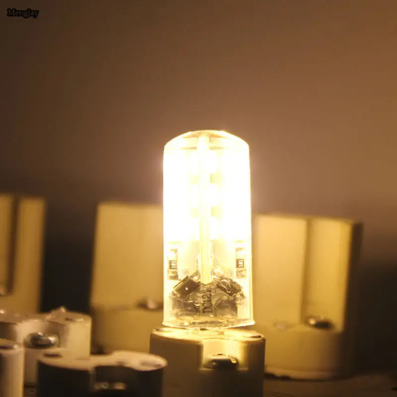 10 шт./лот светодиодная лампа G4 2835 SMD 6 Вт 12 в пост. Тока 24 светодиодные галогенные