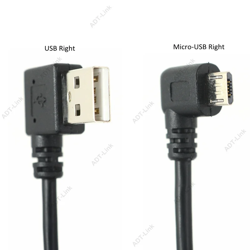 Кабель для зарядки и передачи данных со штекером Micro USB (штекер) под углом 90