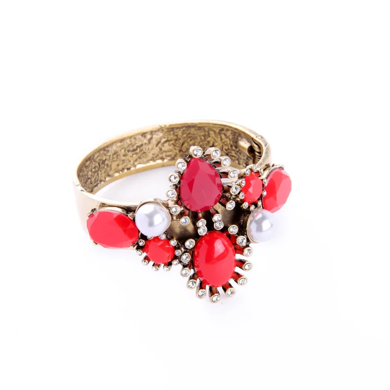 Роскошный женский аксессуар для вечевечерние в стиле ретро объемный браслет с