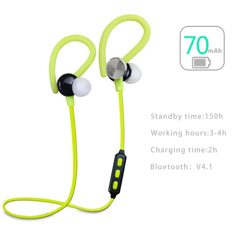 bluetooth earphone sport wireless Bass Earphones Sports Stereo Earphone With Mic 4.1 Y622 Headset | Электроника