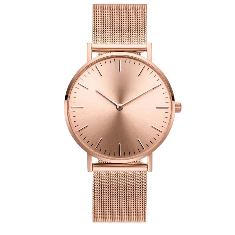 just watches Mavis Hare розовое золото красота сетки кварцевые часы с Stianless стальной круг Монета браслет на предплечье как идеальный подарок - Окраска металла: just watches