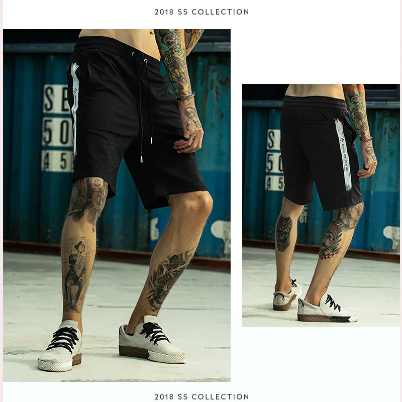 Шорты мужчин мужские короткие homme мужская одежда 2018 High street hi-хоп | Мужская