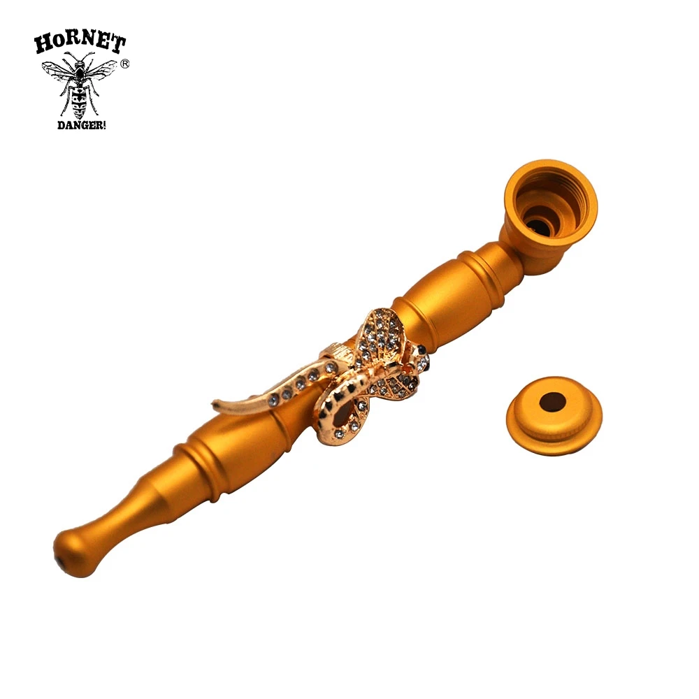 HORNET алюминиевая металлическая курительная трубка 130 мм чаша трубы Мини