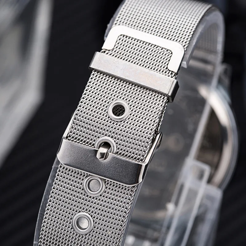 Новинка 2019 мужские цифровые часы с ремешком из нержавеющей стали повседневные