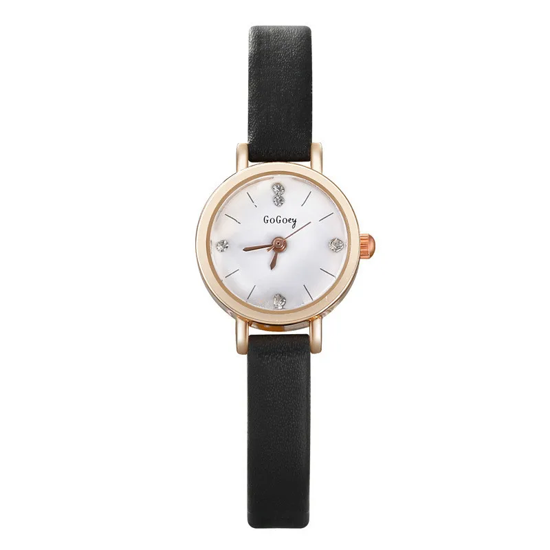 

Hot Sales Gogoey brand thin leather watch women ladies Rhinestone dress Quartz Wristwatch Relojes Mujer GO053