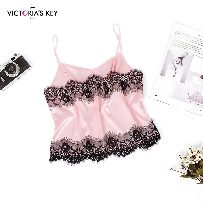 Suphis Розовая атласная пижама женская летняя Пижама сексуальный топ на бретельках