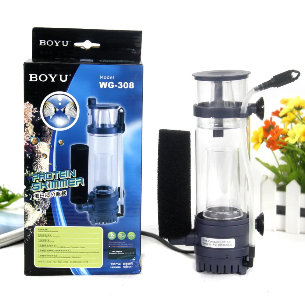 BOYU WG 308 6W 220 240V протеиновый скиммер для 80 120L нано соленой воды морской аквариум|marine