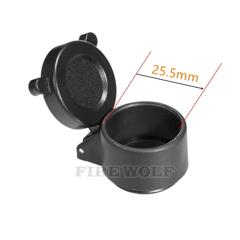 25.5MM FIRE WOLF 25,5-43,7 мм Крышка для объектива винтовки откидная крышка для быстрой защиты от пружины Крышка Объектива объектива для охотничьего калибра - Цвет: 25.5MM