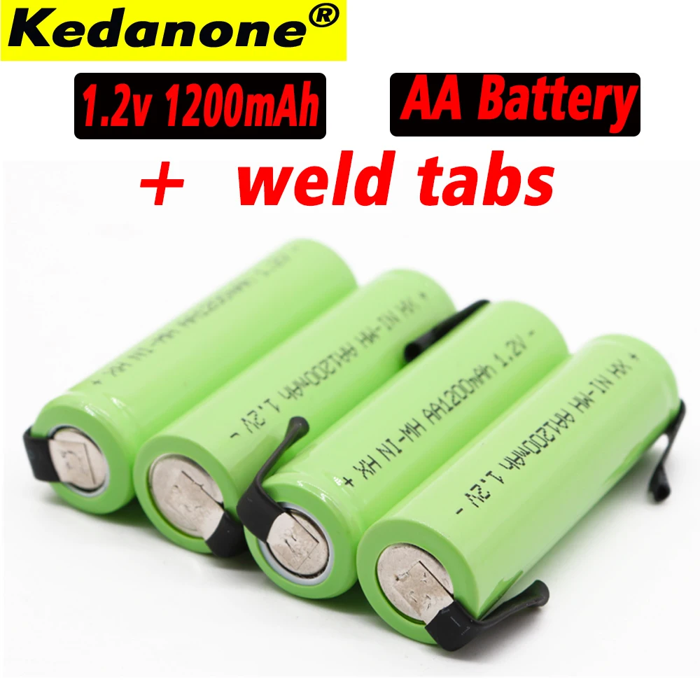 AA Аккумуляторная батарея 1 2 V 1200 mAh NiMH 14430 aa с пайкой для DIY электрической бритвы