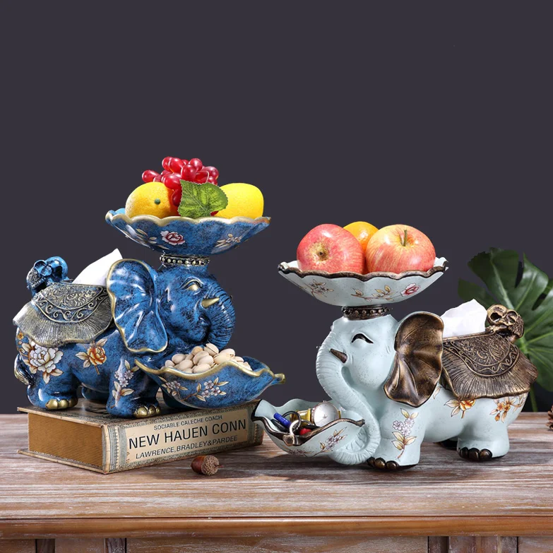 Европейская смола Lucky Elephant Фруктовая тарелка многофункциональная коробка для