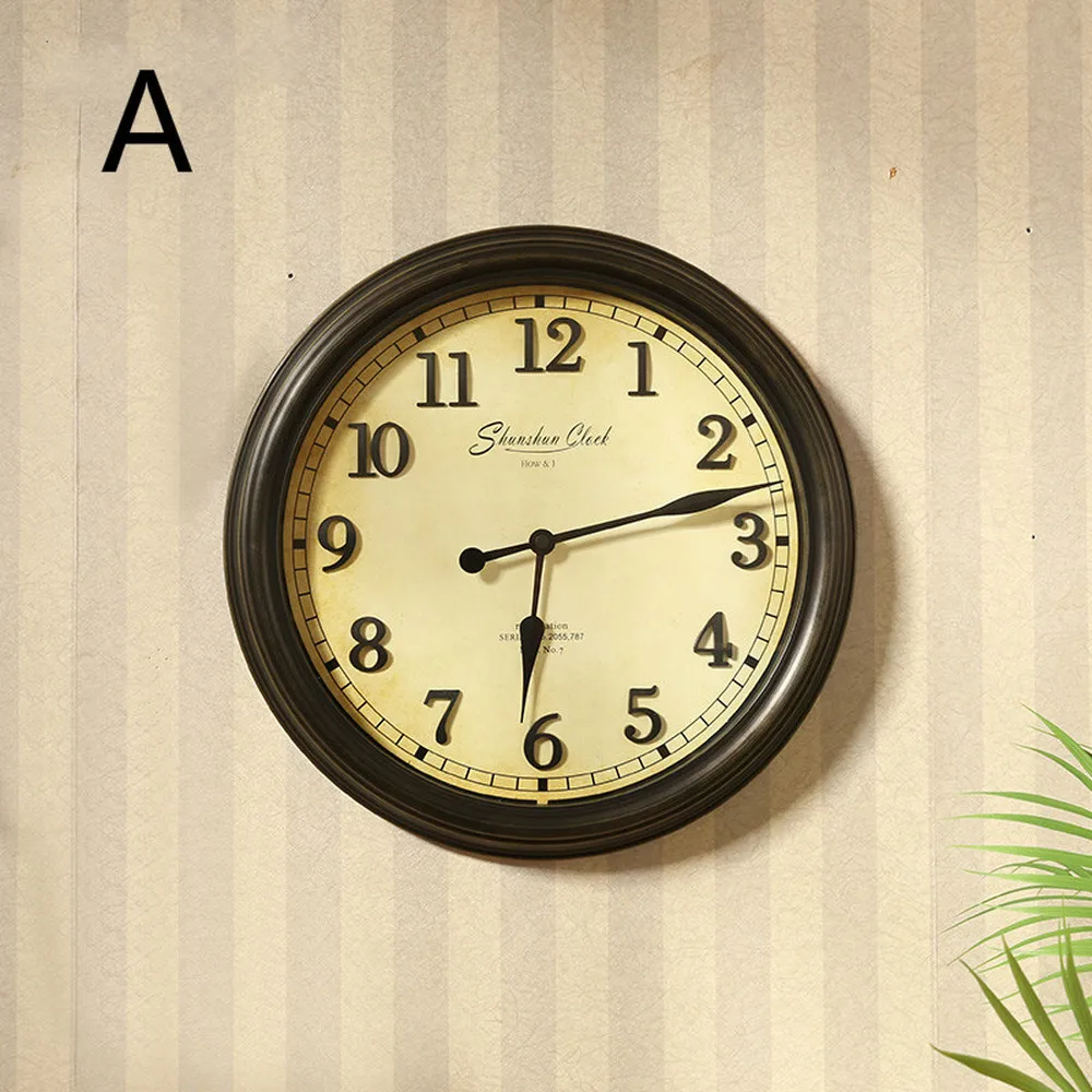 1 шт. креативные часы в американском ретро стиле для гостиной Висячие европейские