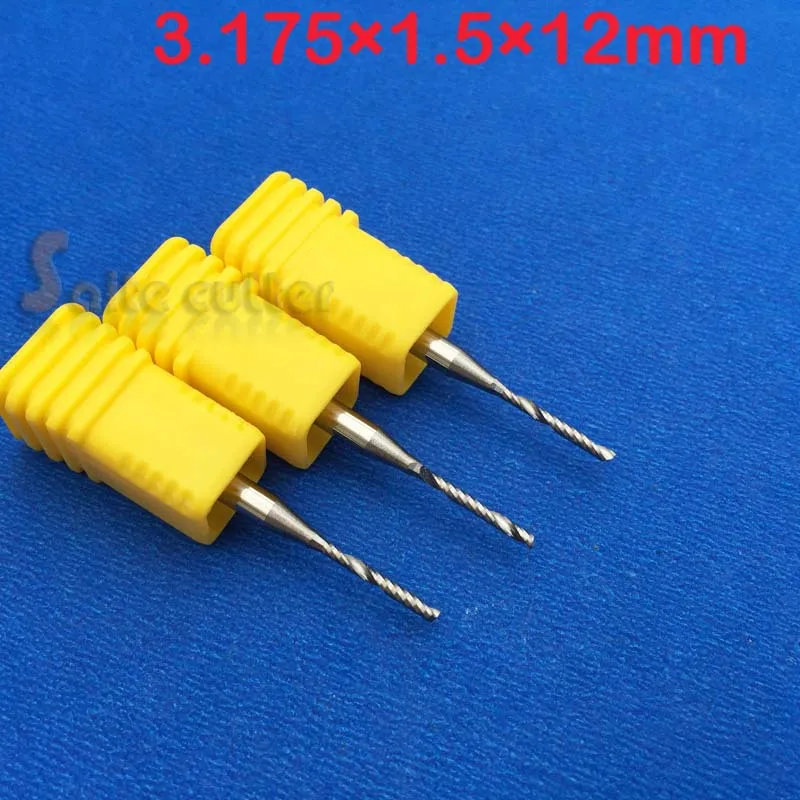 Спиральные твердосплавные фрезы с одной канавкой 10 шт. AAA 3 175 мм 1 5 12 Фрезы ЧПУ|milling