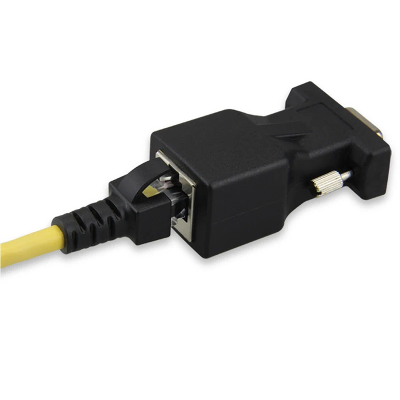 Переходник DB9 male RS232 COM Male Port to RJ45 Female расширитель порта для CAT5 CAT6 сетевой Ethernet
