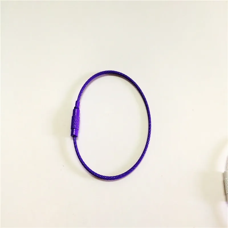 purple 1pcs Новинка, брелок для ключей из нержавеющей стали, для выпечки, цветной, яркий цвет, для автомобиля, брелок для ключей, кольцо, держатель - Название цвета: purple 1pcs