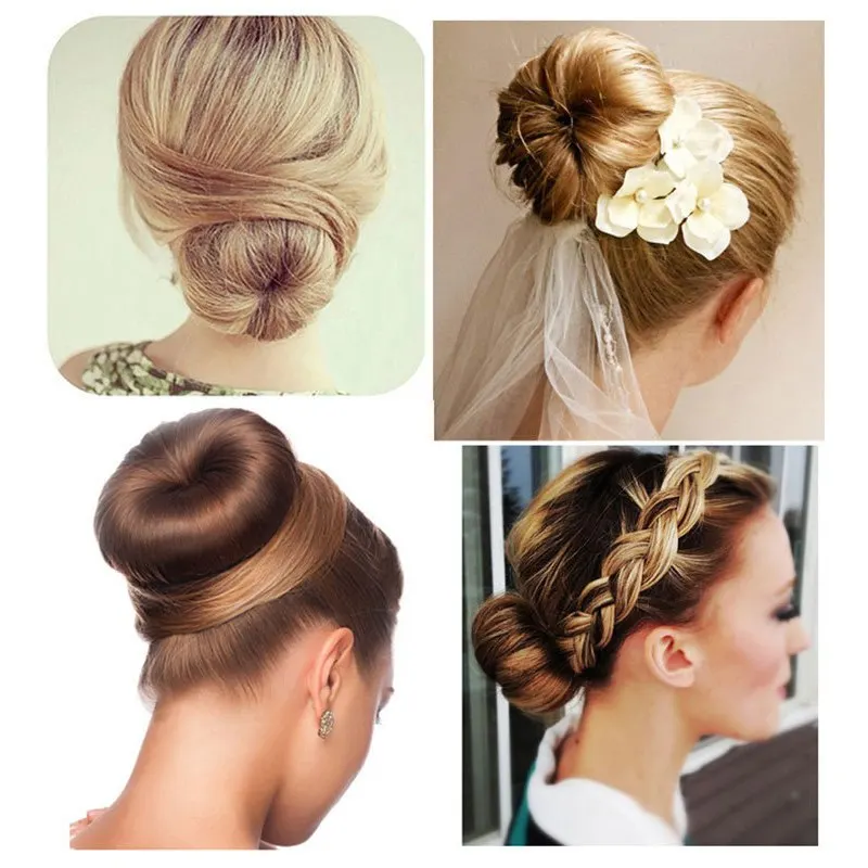 5PCS DIY Hair Accessories Synthetic Wig Donuts Head Band Ball French Twist Magic Bun Maker Beauty Hair Braider Hair Styling Tool