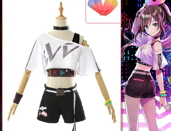 Костюм для косплея Kizuna AI костюм Hello World 1 го живого костюма A.I.Channel Cosplay Ai chan набор