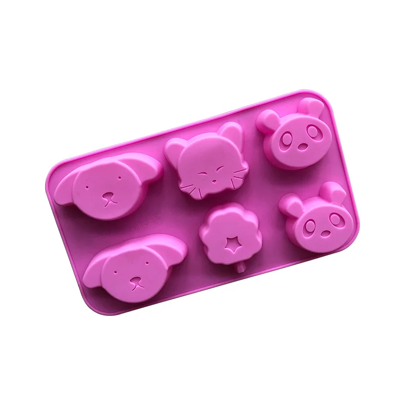 Silicone Cake Mold Soap 6 Animals Elephant Panda The Ice Lattice Chocolate Pudding Baking Tool | Дом и сад