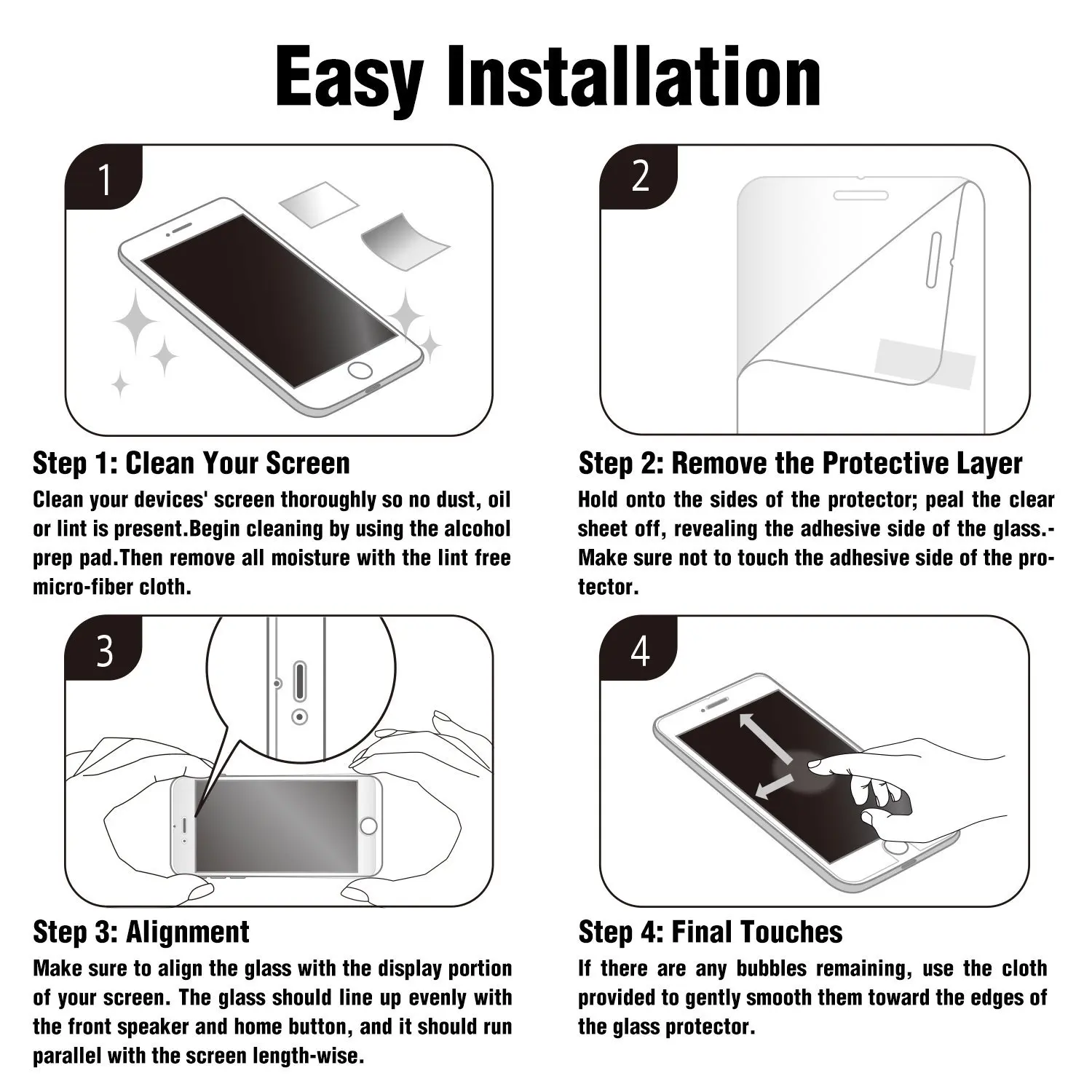 for iphone 6s tempered glass screen protector for iphone 6 7 8 plus on iphone 5s 5 se x xr xs max protective film cover case free global shipping