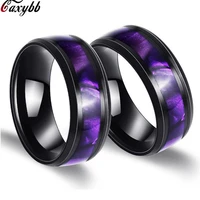 gradient purple color rings 316l stainless steel men women gift rings dainty female nice finger jewelry