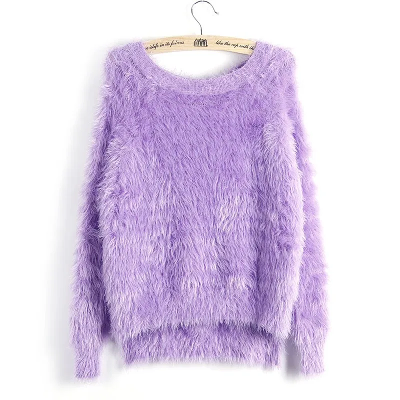 2019 новый зимний Повседневный длинный рукав тонкий толстый пуловер Женский