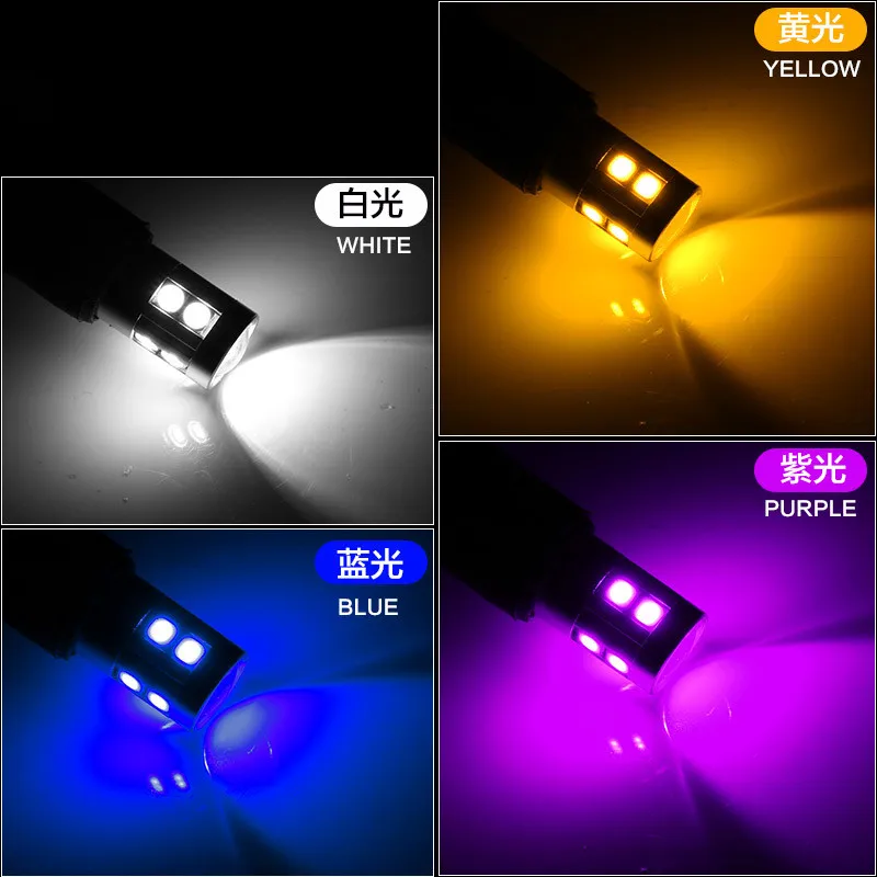 2x супер яркие светодиодные лампы t10 w5w Автомобильная Лампа 9 smd 3030 EMC авто чтения