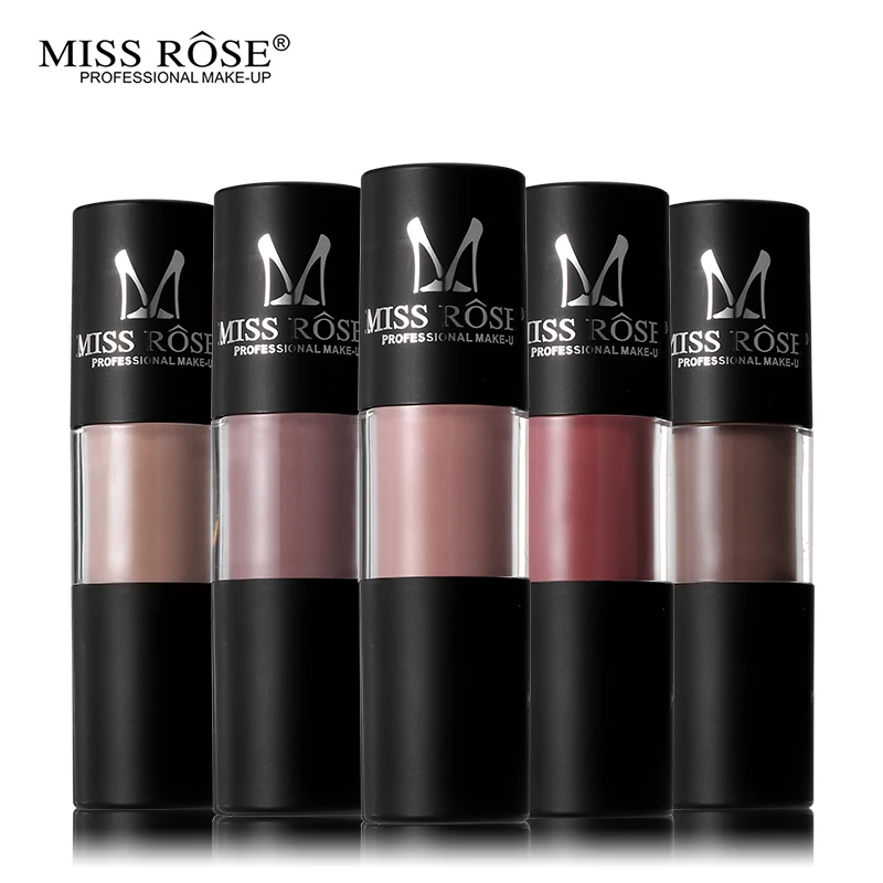 Жидкая помада MISS ROSE матовый водостойкий блеск для губ ню стойкий Увлажняющий