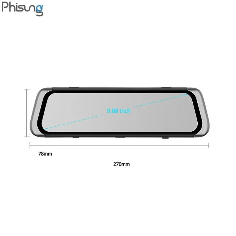 Phisung H800 Full HD 1080P Автомобильный видеорегистратор Камера 9 36 дюймов зеркало заднего